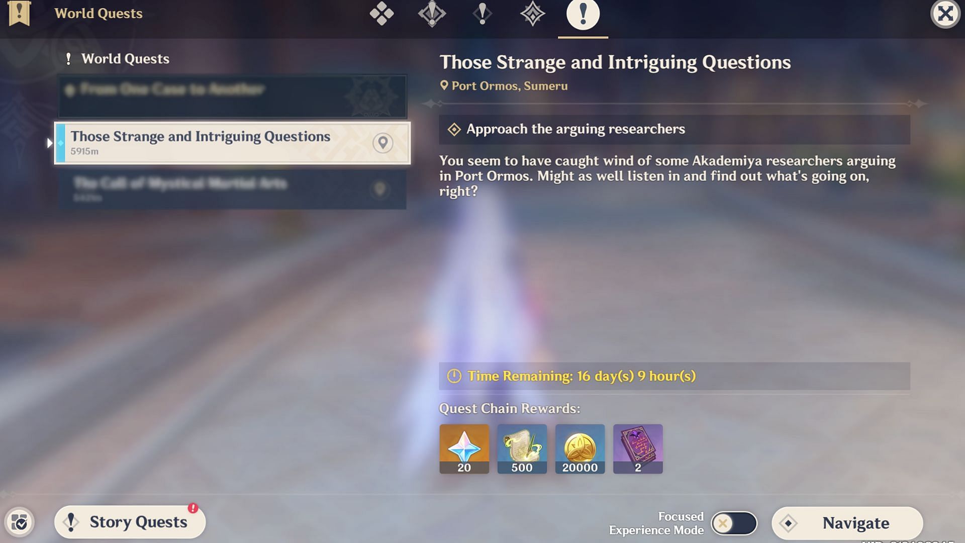 Start the event by playing the prerequisite quest (Image via Sportskeeda Gaming/HoYoverse)